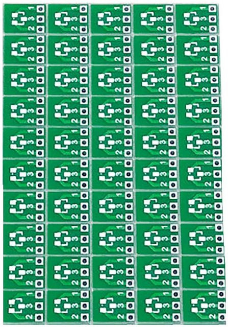 50 Stück SOT23-3 SMD zu SIP3 Adapter Konverter Platten für PCB DIY Kits in Grün - Bild 1