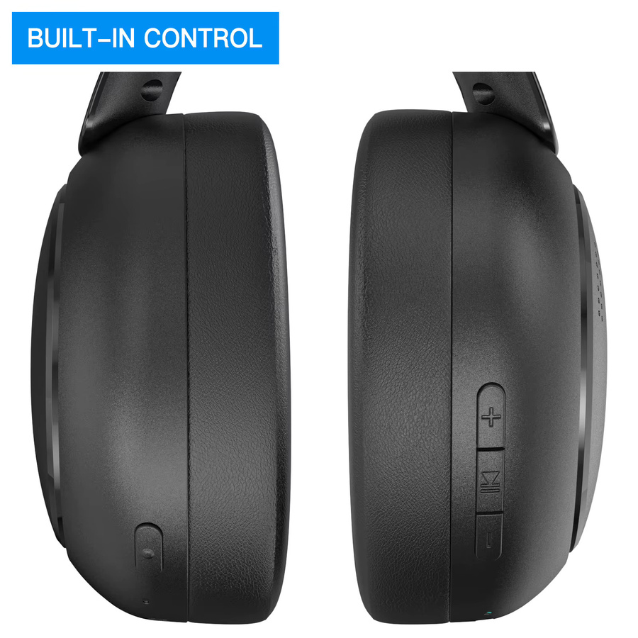 Eppfun Kabellose Kopfhörer mit Bluetooth und 2.4G Technologie, Sender-Ladestation in Schwarz mit Optischem Anschluss, RCA und Aux-Eingang - Bild 6
