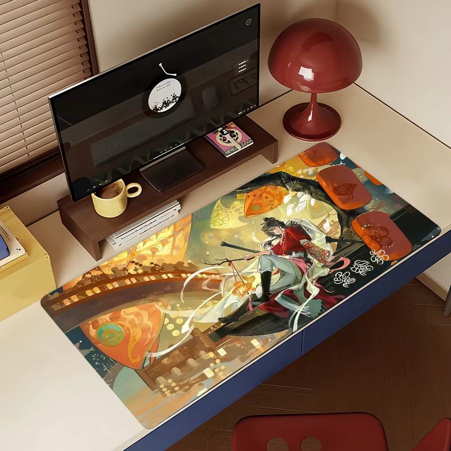 Game Reverse 1999 Paper Heron Mauspad in Multicolour, rutschfeste Gamer-Schreibtischunterlage für Laptop und Büro - Bild 4
