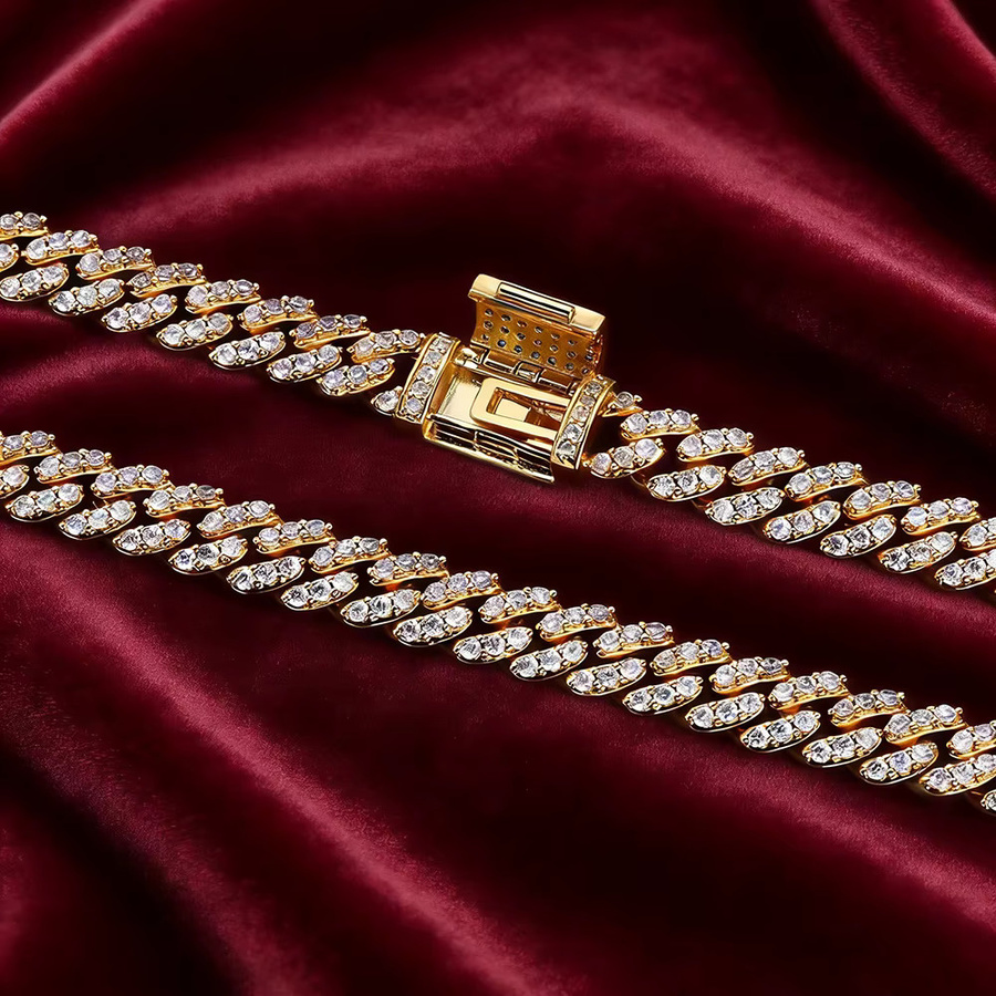 ESKEEM Armband, Cuban Link, Zirkonia, Gold, Damen und Herren - Bild 2