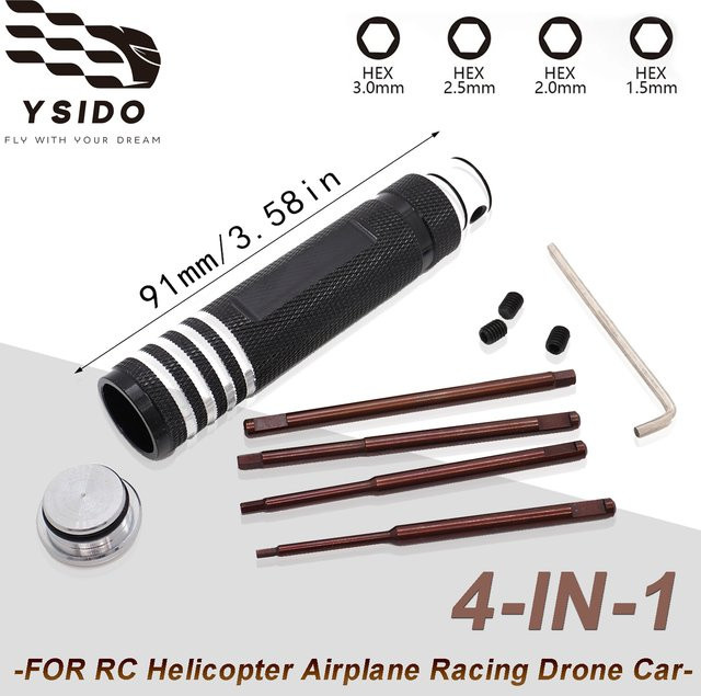 YSIDO RC-Werkzeuge 4-in-1 Sechskant-Schraubendreher, Reparatur-Werkzeugset - Bild 1