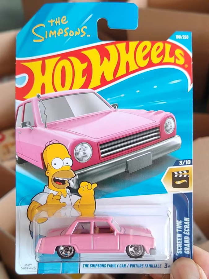 Hot Wheels Die Simpsons Familienauto, Spielzeugauto, 1:64, Rosa, ab 3 Jahren - Bild 6