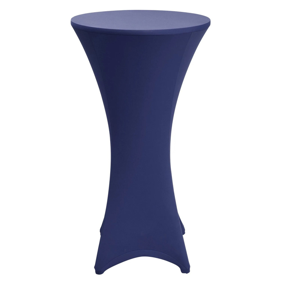 Beautissu Stretch Tischdecke für Stehtisch und Bistrotisch, rund, Blau, Durchmesser: 80 cm - Bild 2
