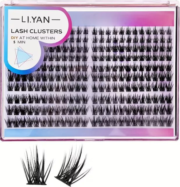 LIMEIKAI DIY Wimpernverlängerungsset, 240 Wimpernbüschel, 10-16mm, Unisex - Bild 1