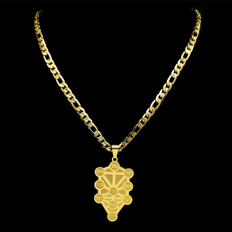 JYTF Anhänger Halskette, Edelstahl, Gold, Unisex - Bild 2