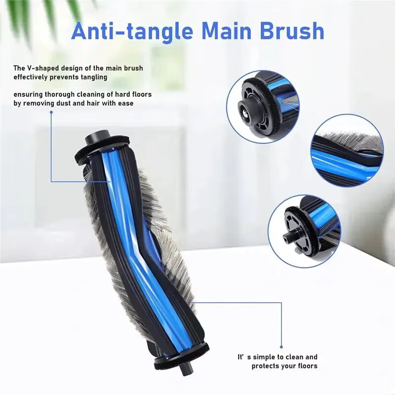 Ersatzset für Ecovacs Deebot Mini: Hauptseitenbürste, Hepa-Filter, Staubbeutel und Wischtücher - Bild 2