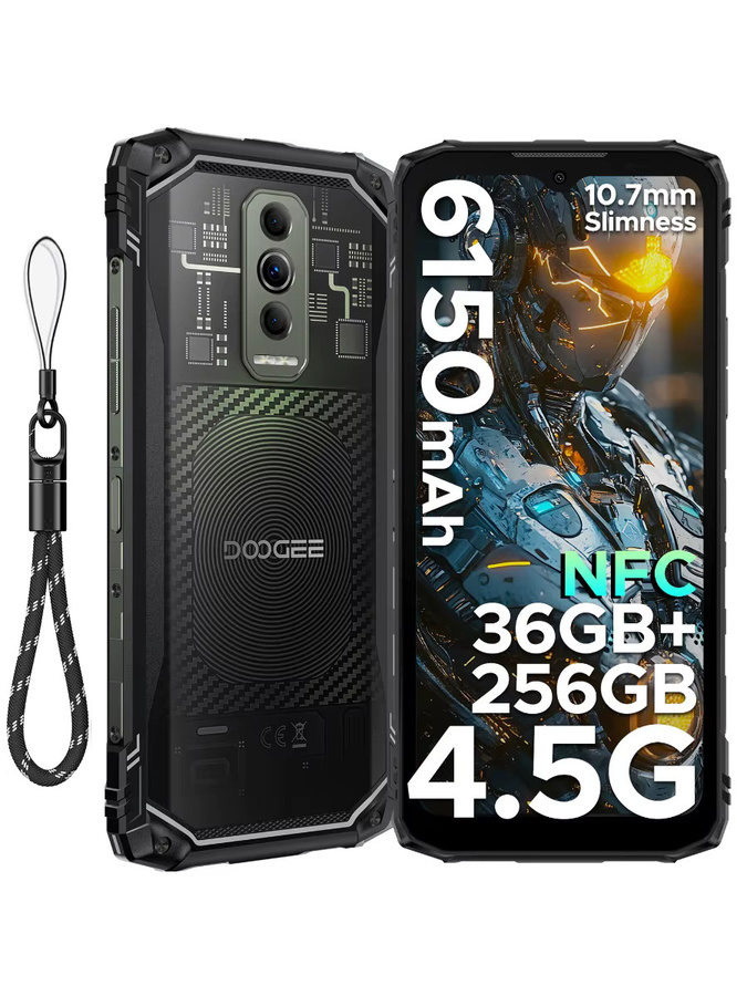 DOOGEE Blade10 Ultra Smartphone Schwarz mit Android 15, 6150-mAh-Akku, NFC und Gemini AI - Bild 1