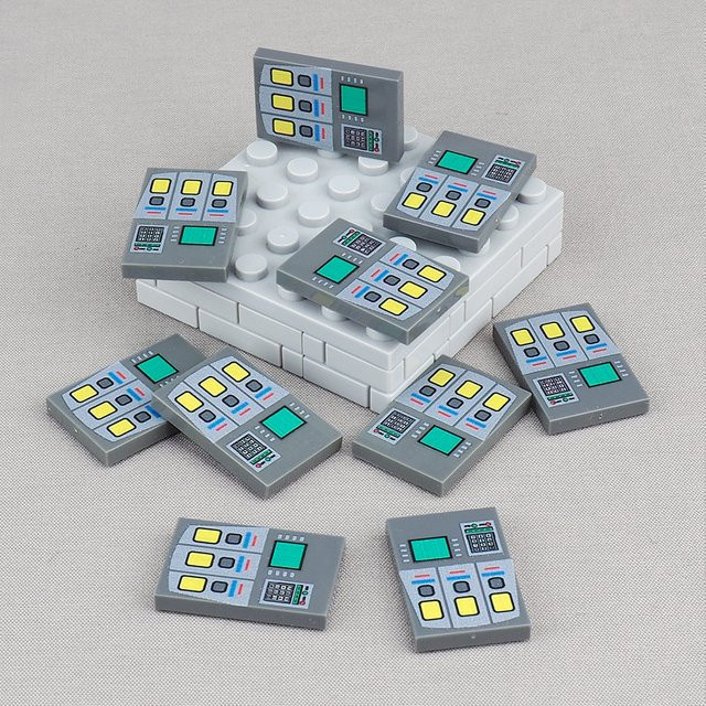 SixBricks Bausteine Maschinen-Fahrzeug-Zubehör, 10-teiliges Set - Bild 1