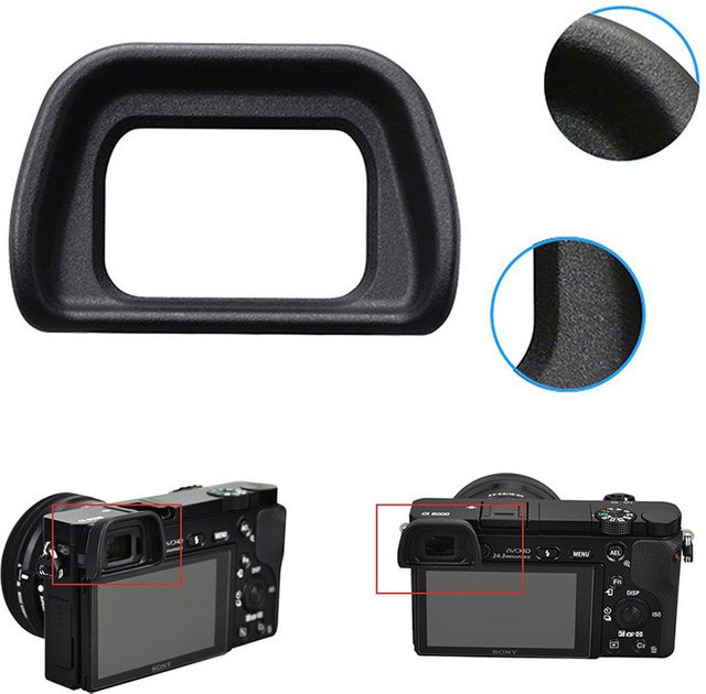 KOQZM Gummieyecup Okular für Sony A6300 A6000 NEX 6 NEX 7 Kameras, Schwarz, FDA-EV1S - Bild 1