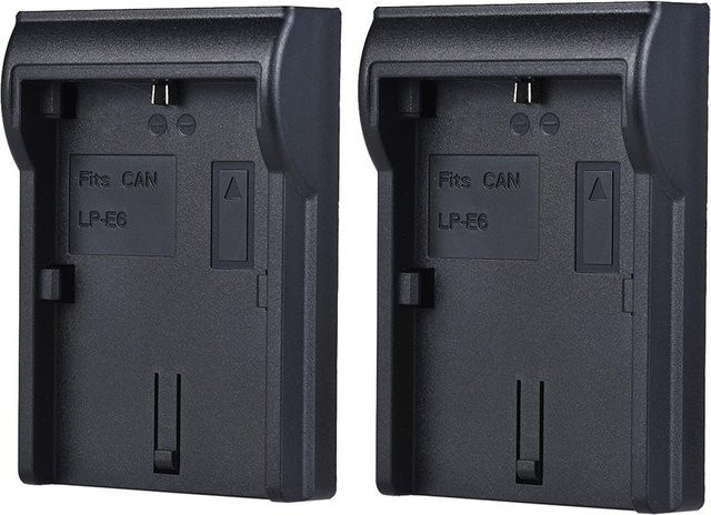 Neweer LP-E6 Batterieplatte für Neweer Andoer Dual/Vier-Kanal-Batterieladegerät, 2 Stück, Grau - Bild 1