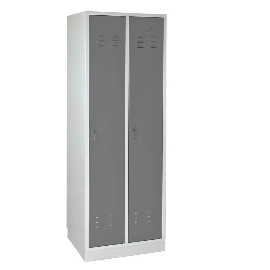 PROREGAL Garderobenschrank Ermine mit 2 Türen in Lichtgrau, H x B x T: 178 x 60 x 50 cm - Bild 2