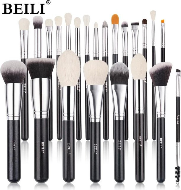 BEILI Make-up-Pinsel-Set, 22/23-teilig, natürliches Ziegenhaar, Unisex - Bild 1