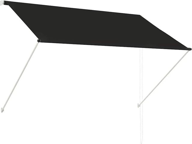 vidaXL Einziehbare Markise mit ausfahrbaren Armen in Anthrazit, B: 200 cm, T: 150 cm - Bild 1