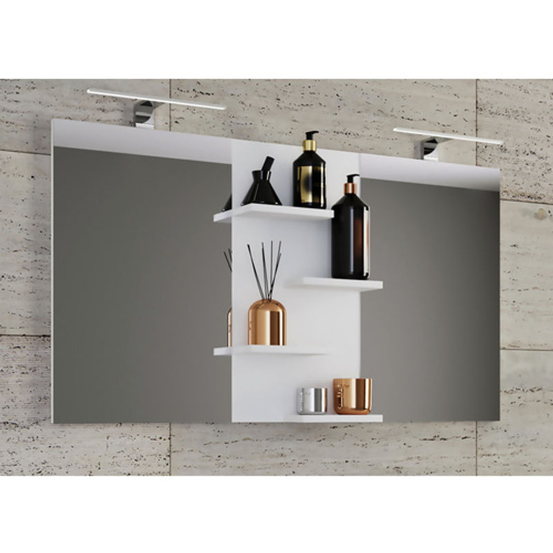 VCM Spiegel Budasi mit Ablage in Weiss, B/H/T: 112 x 59 x 11,5 cm - Bild 2