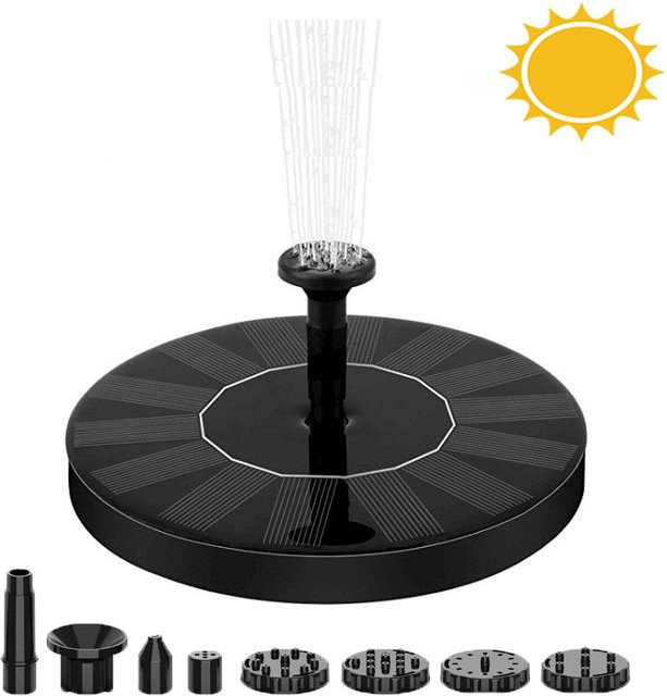 Solarbetriebener Mini Wasserfall Brunnen für Pool, Teich und Garten als schwimmende Dekoration und Vogelbad - Bild 1