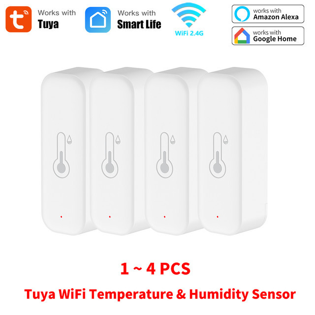 Tuya WiFi Temperatur- und Feuchtigkeitssensor in Weiß für dein Smart Home mit App-Steuerung - Bild 1