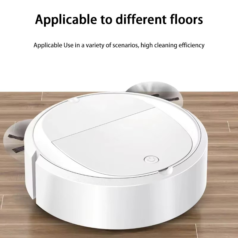 XMSJ 3-in-1 Automatischer Kehrroboter und Tragbarer Mini-Staubsauger für Nass-Trocken-Reinigung, Weiß - Bild 3