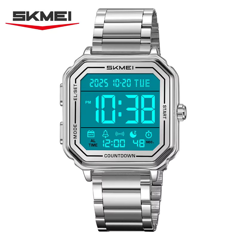 SKMEI Digitaluhr, Chronograph, Quarz, Silikon, Schwarz, Herren - Bild 2
