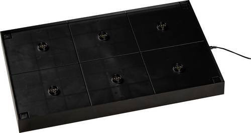 Konstsmide 6-fach Ladeplattform für USB-Tischleuchten Schwarz B: 47 cm, T: 29 cm, H: 4 cm - Bild 2
