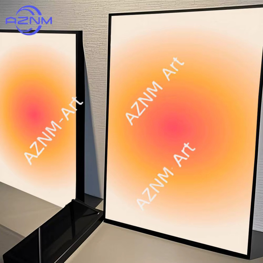 AZNM Abstract Halo Farbverlauf Poster in Weiß und Multicolour als HD Wandkunst aus Papier - Bild 2