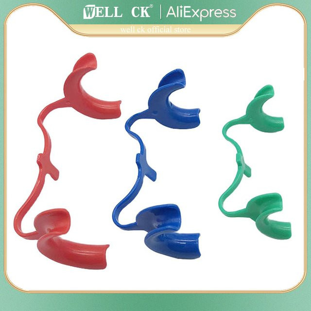 Well CK Intraorale Wange Retractor, 3er Set, M Form, Rot Blau Grün - Bild 1
