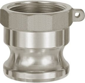 Riegler Kamlok-Schnellkupplungsstecker Typ A mit Innengewinde aus Aluminium in Silber, G 2 - Bild 1