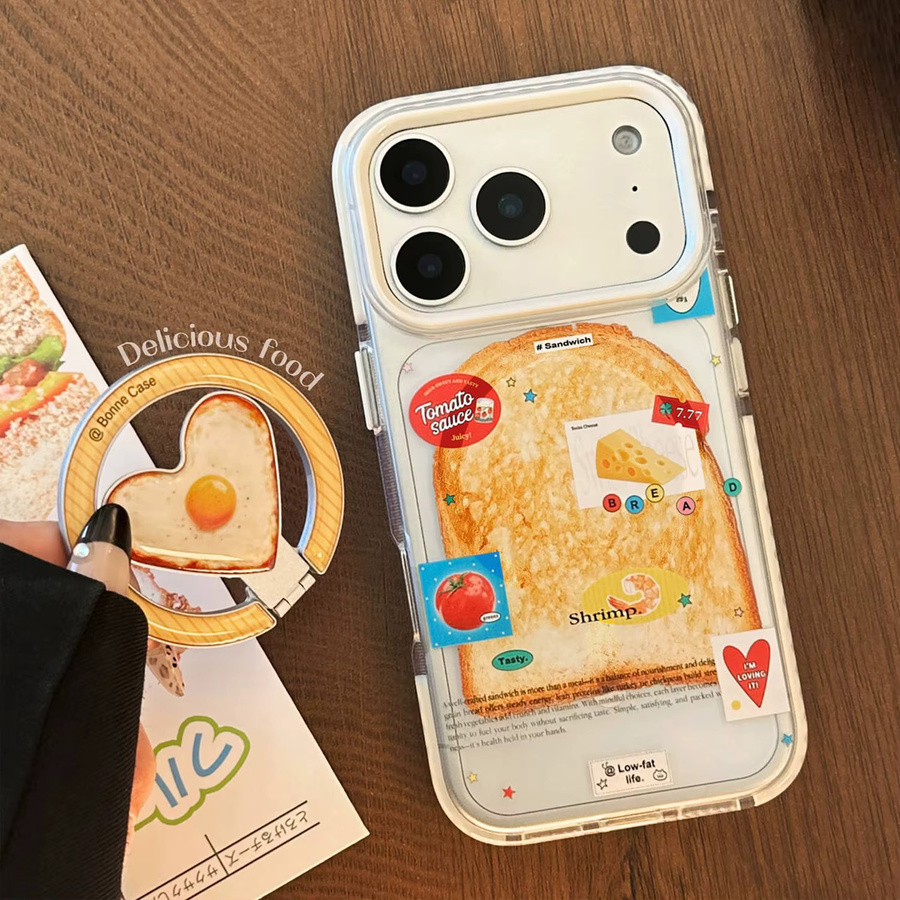 MUQGEW Magnetische iPhone Schutzhülle mit Herz-Design in Transparent, Stoßfeste Weiche Abdeckung für iPhone 17 16 15 14 13 12 Pro Max - Bild 2