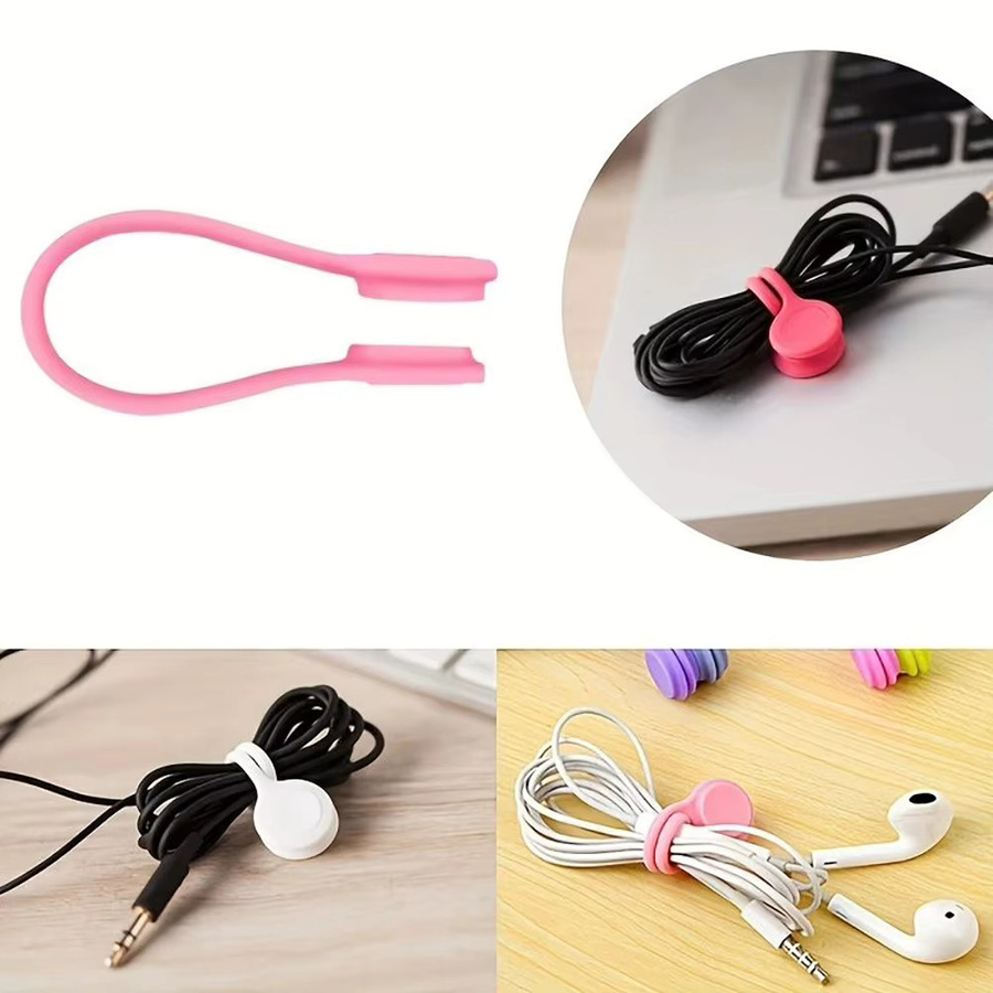 Magnetische Kabelorganisierer-Clips in Multicolour für USB-C Kabel, Ohrhörer und iPhone oder Samsung, ideal für Zuhause, Büro und Schule - Bild 2