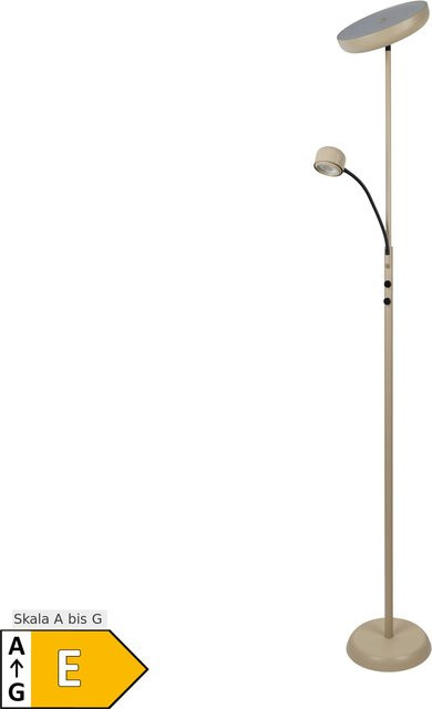 Näve LED Stehleuchte ROMIS mit Lesearm in Beige, Höhe: 180 cm - Bild 1
