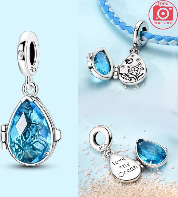 Pandara Jewelry Charms Anhänger, Kupfer, Rosa Muschel, Zirkonia, Perle, Damen - Bild 1