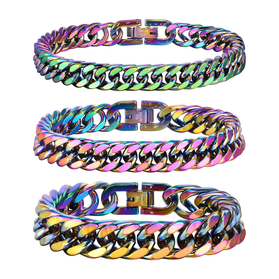 mprainbow Armband Edelstahl, Bunt, Herren - Bild 5