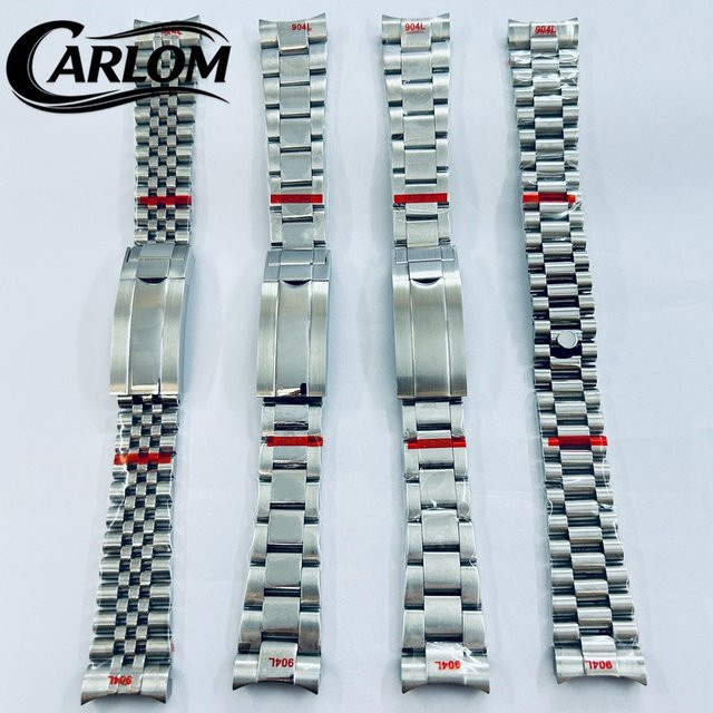 Carloms Uhrenarmband Edelstahl, Silber, 20 mm - Bild 1