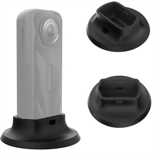 Insta360 Kamerahalterung für Insta360 X5, rutschfeste Silikon-Tischhalterung in Schwarz - Bild 1