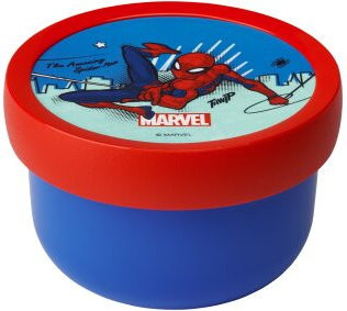 Mepal Campus Fruchtbox Spiderman in Rot mit Gabel, 300 ml, auslaufsicher und mikrowellengeeignet - Bild 1