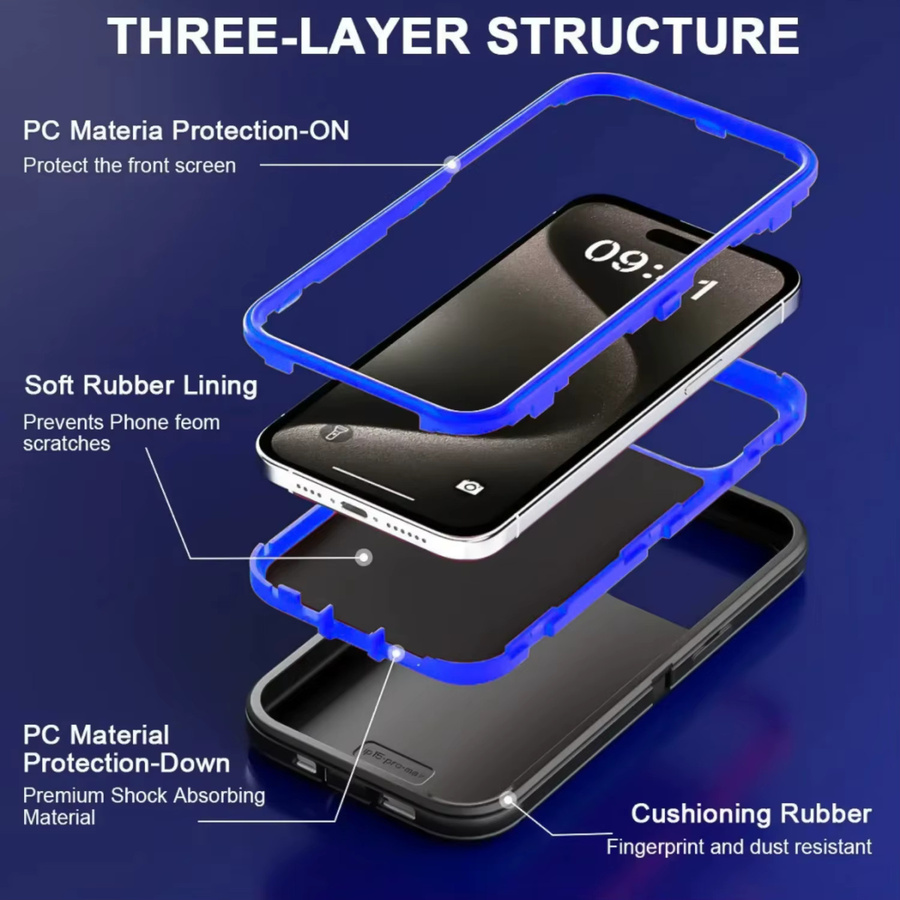 Robuste Armor Defender Schutzhülle für Samsung Galaxy A57 A56 A55 Serie in Blau - Bild 2
