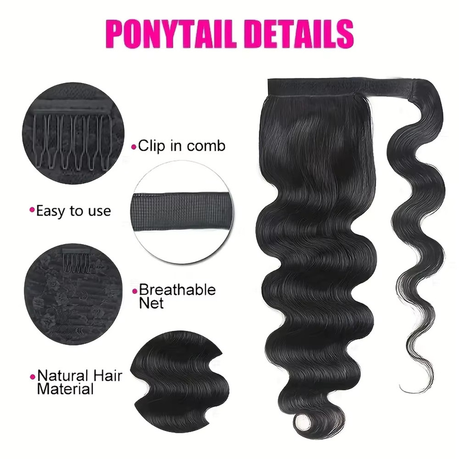 Tomiyaa Remy Haarverlängerungen Clip Ins, Glattes Haar, Natürliche Farbe - Bild 2