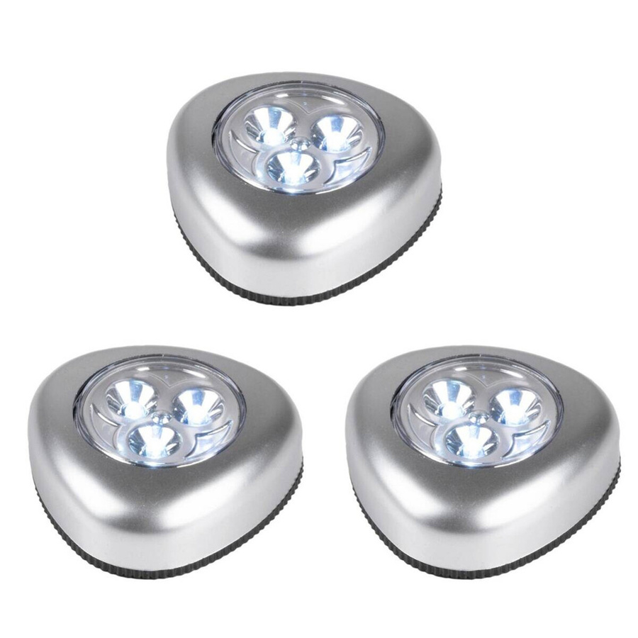 Grundig LED Druckleuchte in Silber als Notlicht für Möbel und Schränke mit runder Form und Durchmesser: 0,7 cm - Bild 2