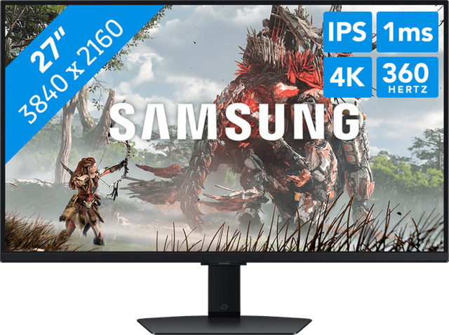 Samsung Odyssey G7 G70F LS27FG702EUXEN Gaming Monitor mit 27 Zoll, 4K UHD, IPS Display, 360 Hz, Schwarz - Bild 1