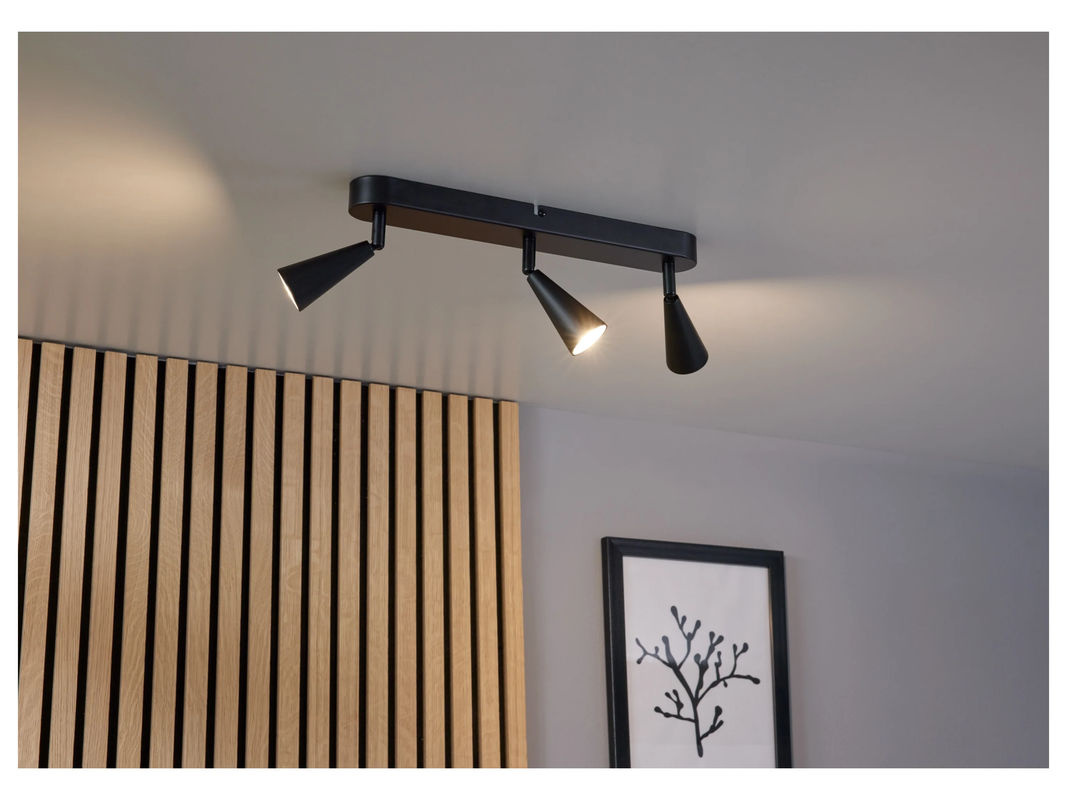 LIVARNO HOME Deckenspot Wand- und Deckenschiene 3-flammig in Schwarz, oval mit LED-Technik - Bild 2
