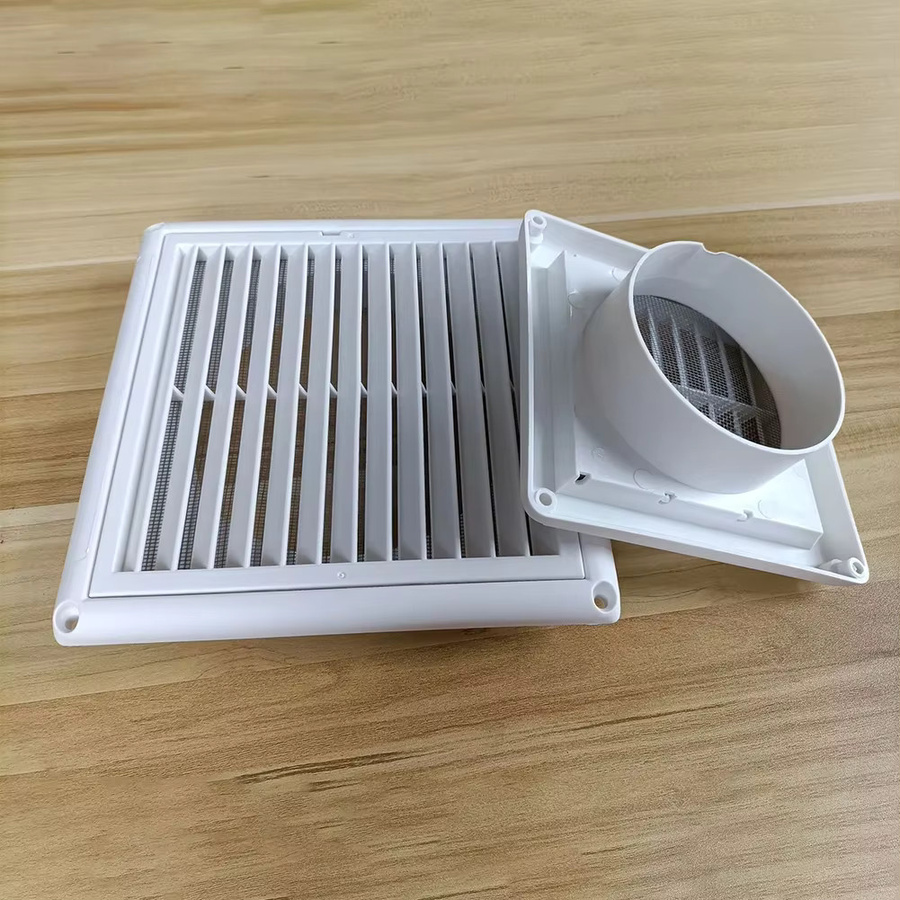 VIBRATITE Entlüftungsgitter für Trockner und Außenwände, 4 Zoll, Weiß, B/T: 15,0 x 15,0 cm - Bild 3