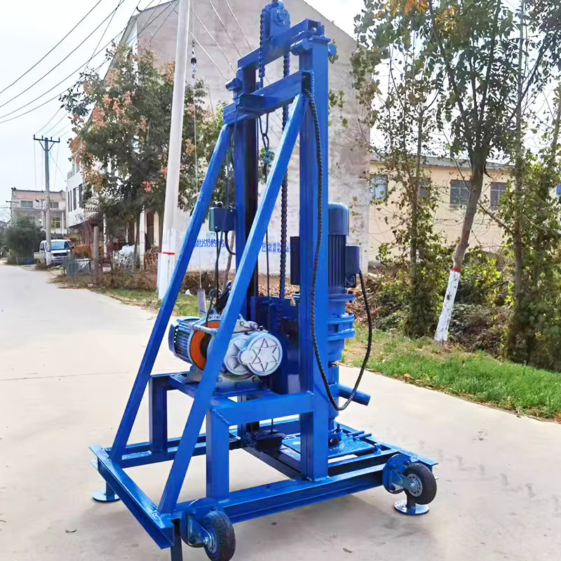 Relied Elektrische hydraulische Brunnenbohrmaschine Tragbare Bohrmaschine in Blau mit 80 m bis 100 m Bohrtiefe - Bild 2