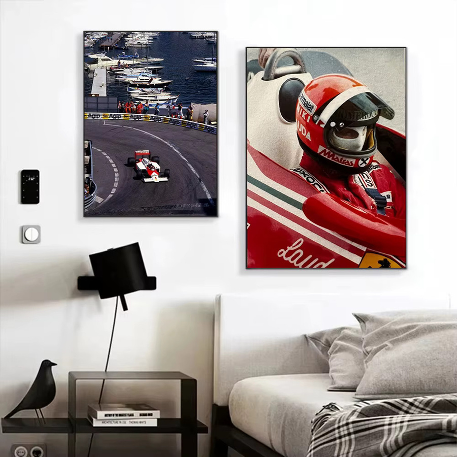 Potdemiel Vintage F1 Monaco Rennwagen Fotoposter als Leinwanddruck für deine Wanddekoration - Bild 3