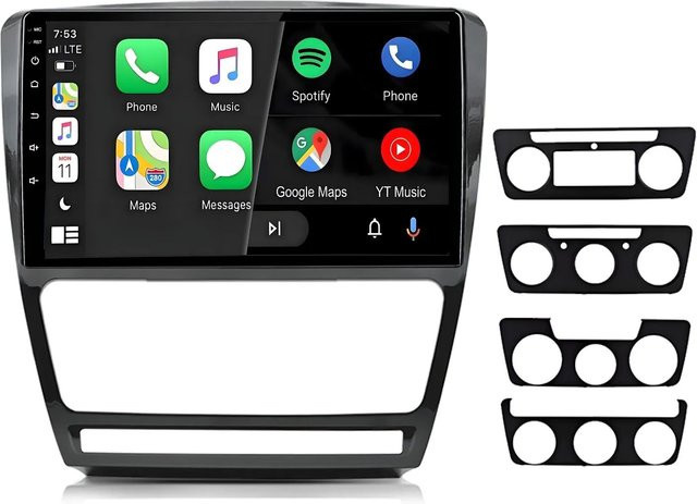 Junsun Autoradio für Skoda Octavia 2008-2013 mit Bluetooth und GPS in Schwarz - Bild 1