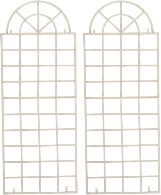 DELUKE Rankgitter GUNNAR 2er Set Metall in Antik-Creme als Rankhilfe für Kletterpflanzen, B/T/H: 70 x 1 x 180 cm - Bild 1
