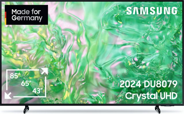 Samsung GU65DU8079UXZG Smart TV mit 163 cm (65") Display, 4K Ultra HD Crystal UHD LED-Technik, Schwarz - Bild 1
