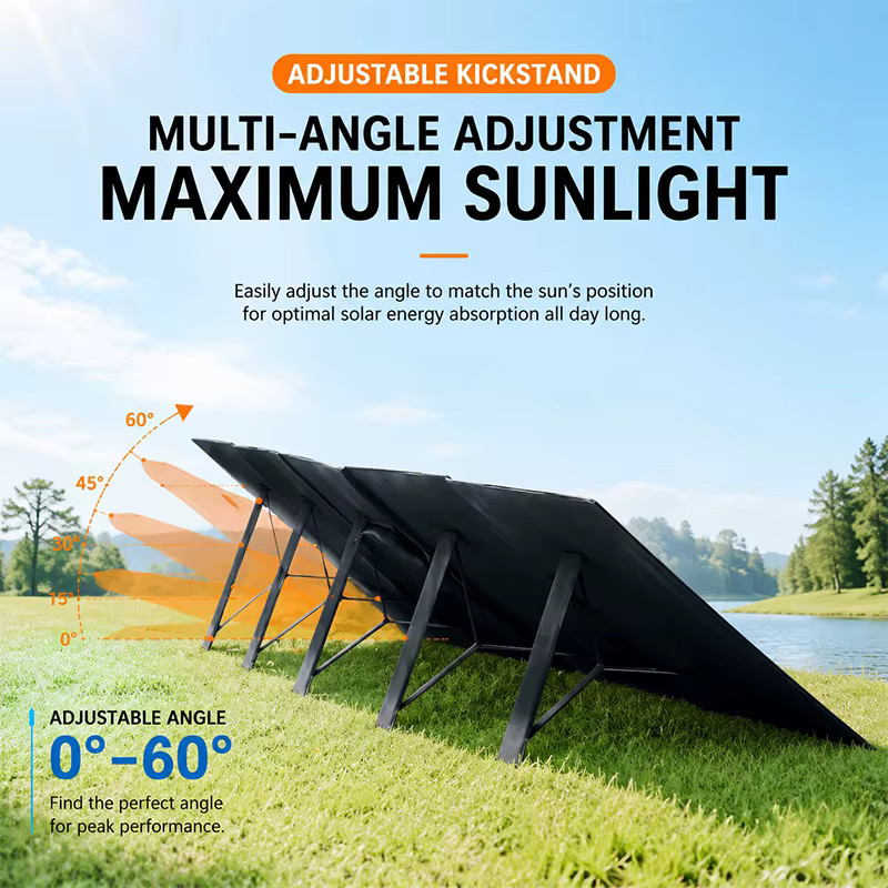 CHUBAN Tragbares faltbares Solarpanel 300W Wasserdichtes Solar-Ladegerät in Schwarz für Camping und Wohnmobil - Bild 5