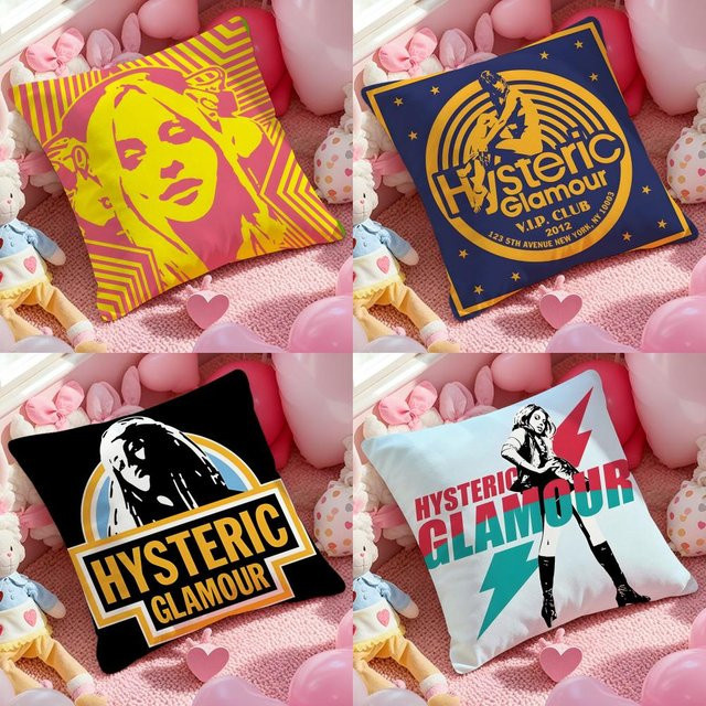 Hysteric Glamour Kissenbezug mit Muster in Black5 und Multicolor für dein Wohnzimmer oder Schlafzimmer - Bild 1