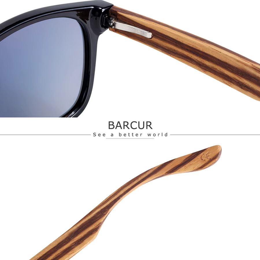 BARCUR Sonnenbrille Damen, Vollrand, schwarz - Bild 2