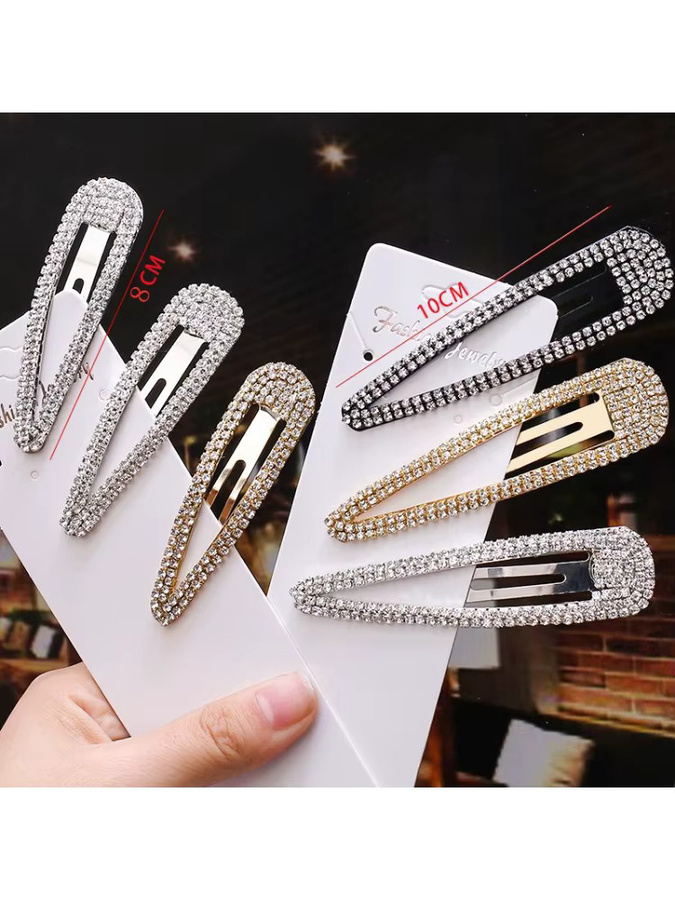 MEPHINA Haar Clip, Metall, Teardrop, Strass, Damen - Bild 5