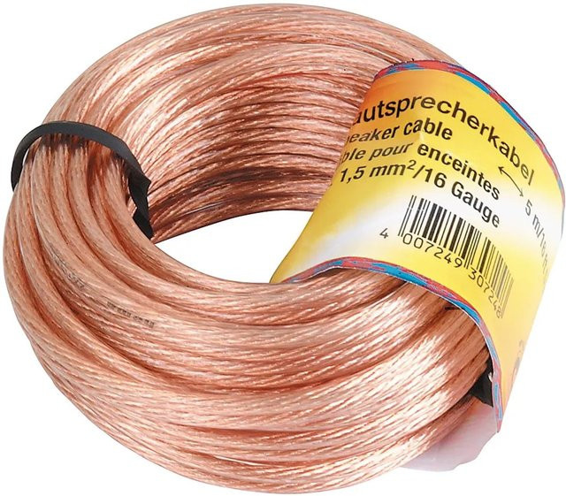 Hama Lautsprecherkabel 2 x 1,5 mm² Transparent 10 m - Bild 1